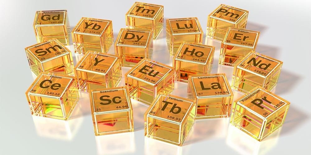 Изображение редкоземельных материалов в виде кубиков